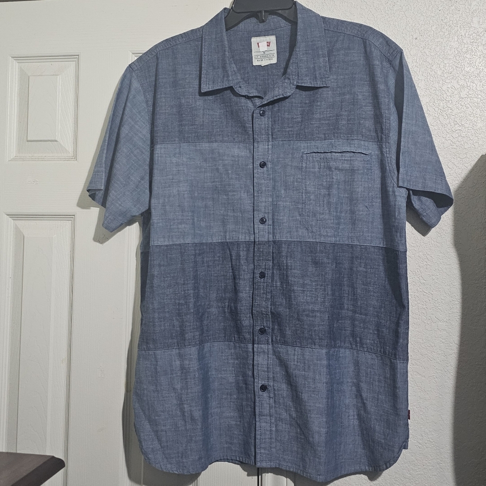❣️SALE❣️ Levi Strauss & CO Indigo Colorblocked Casual Button Down |  XL